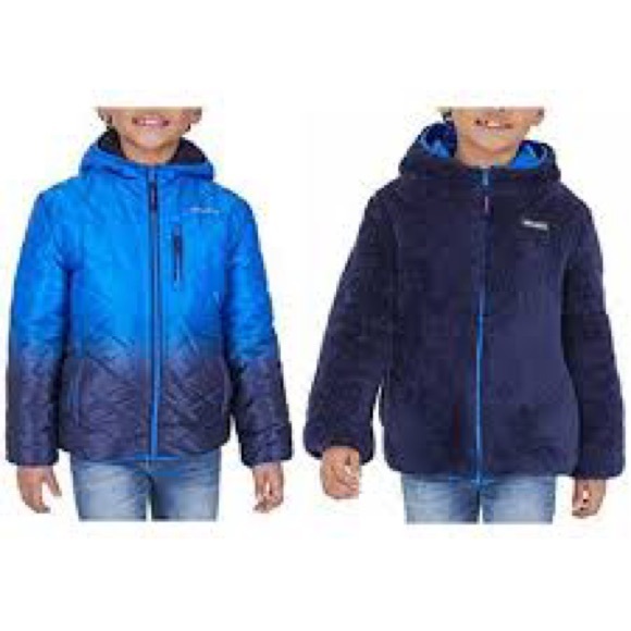 Eddie Bauer Kids size XS 5/6) reversible Puffer & fleece in excellent condition - Picture 1 of 13